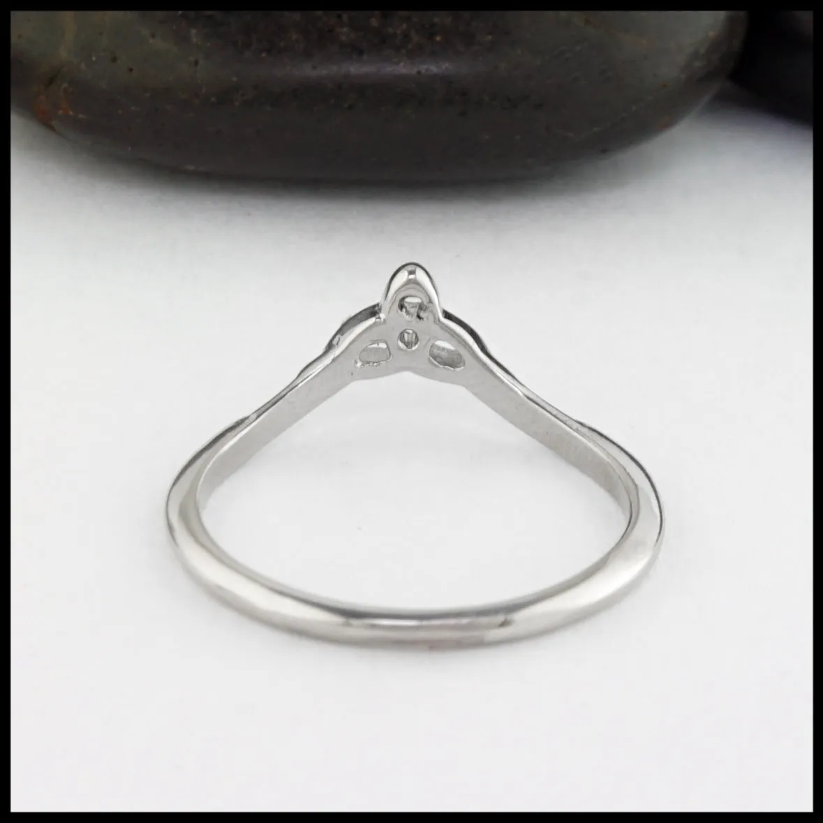 Black Diamond Trinity Knot Interlocking Ring Set