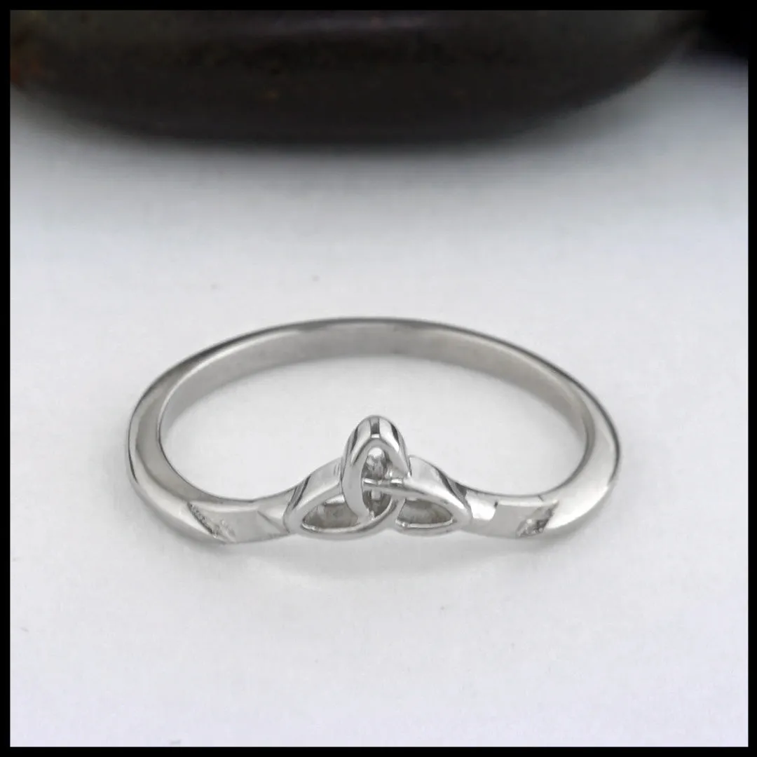 Black Diamond Trinity Knot Interlocking Ring Set