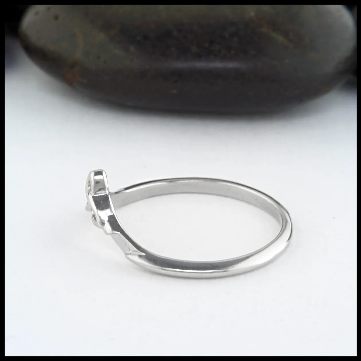 Black Diamond Trinity Knot Interlocking Ring Set