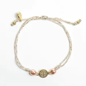 Blessings and Joy Bracelet - Metallic Gold/Rose