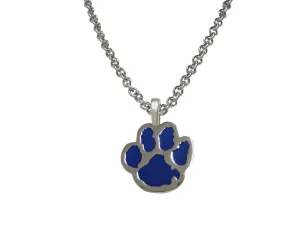 Blue Animal Paw Pendant Necklace