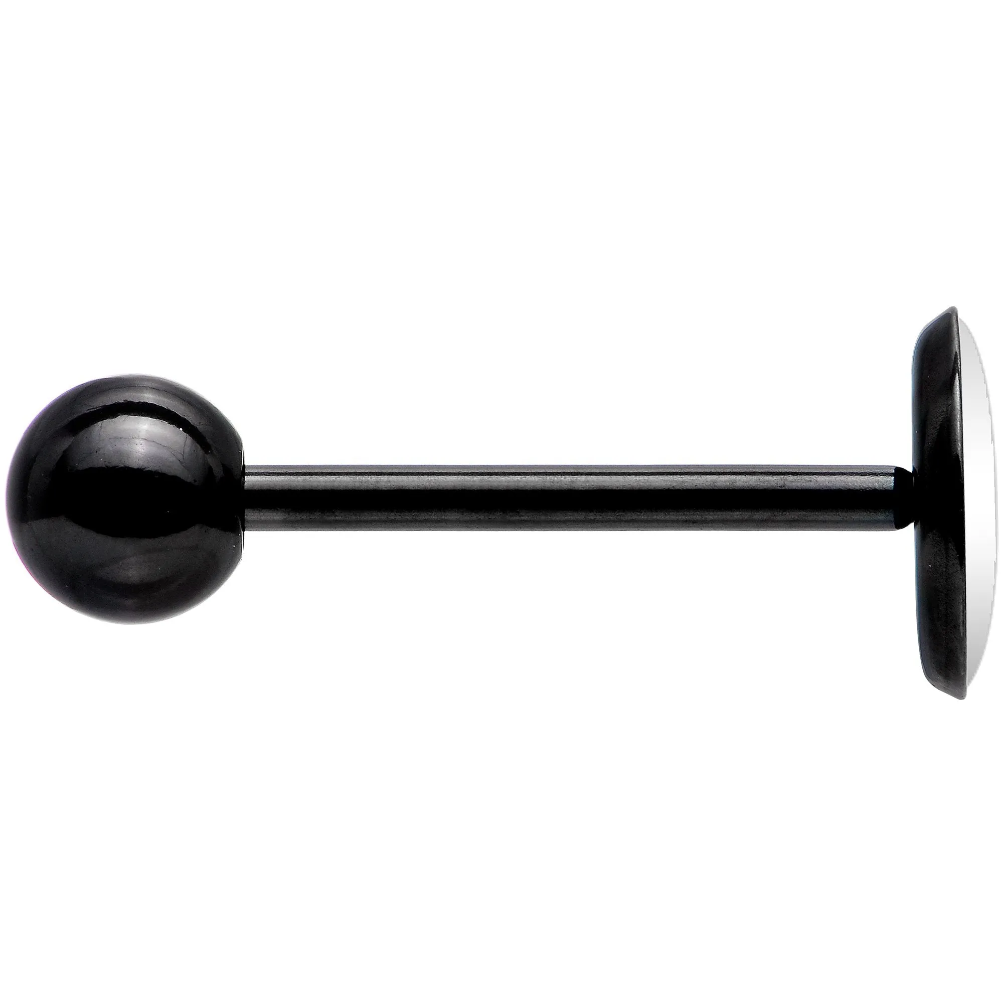 Blue Orange Tribal Print Black Barbell Tongue Ring