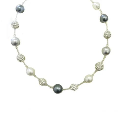 BLUE PEAR  SHAMBALLA NECKLACE #91054DG/NE (GH16)