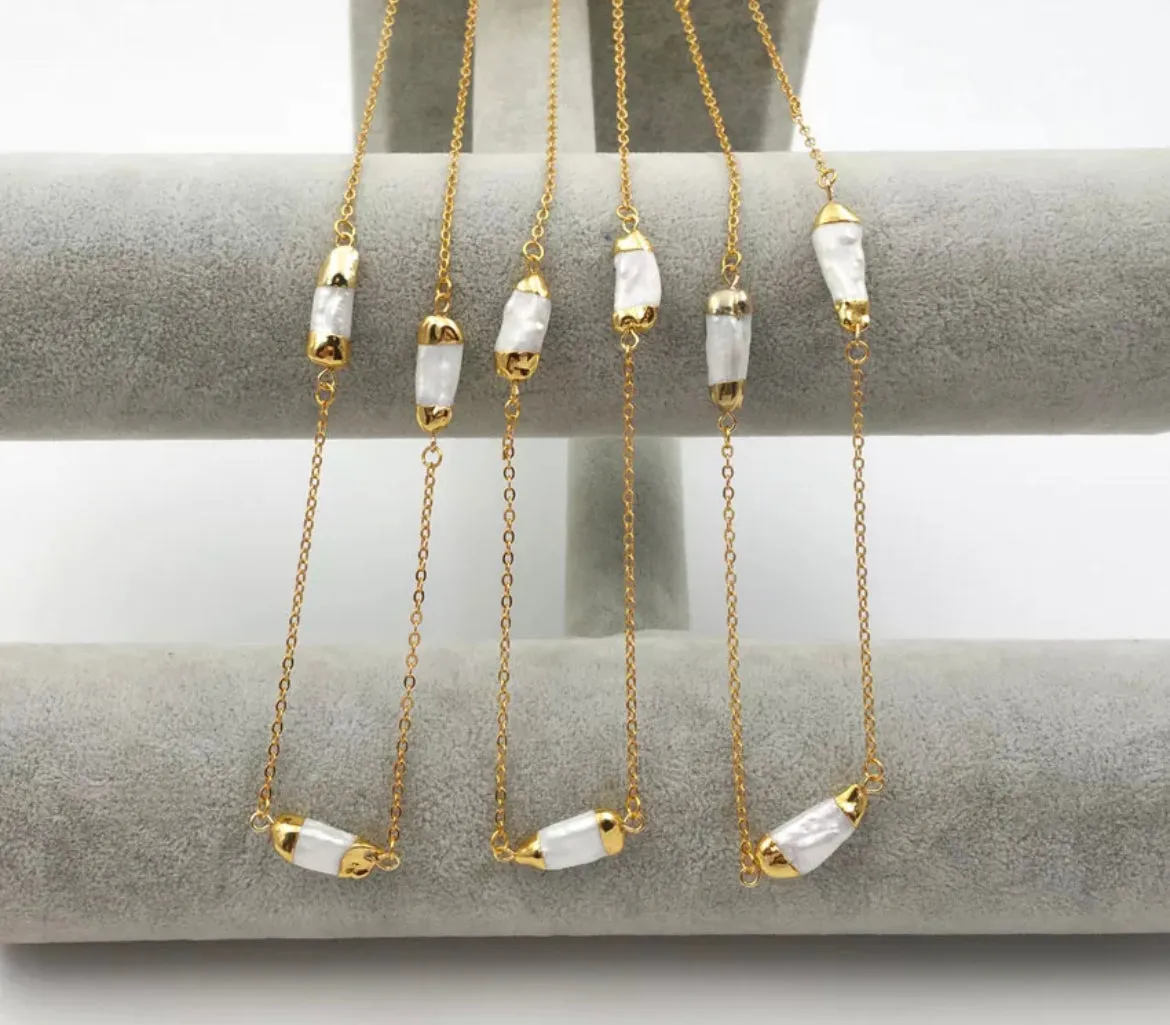 Boho & Mala Long Beaded Chain Freshwater Pearl Necklace SCN1019