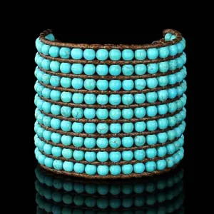 Boho Bracelets 9 Rows Stones Braided Wrap Bracelet Beaded Statement Cuff Bracelet Wholesale Bohemia Bracelets