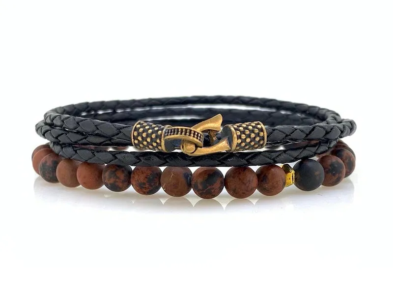 Bracelet Mini Creek perle et cuir | Kalapurna