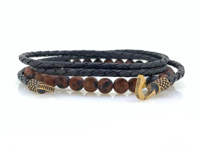 Bracelet Mini Creek perle et cuir | Kalapurna