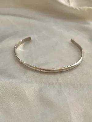 Bracelet |Simple Silver Hammered Bracelet | Small | Bird of Prey