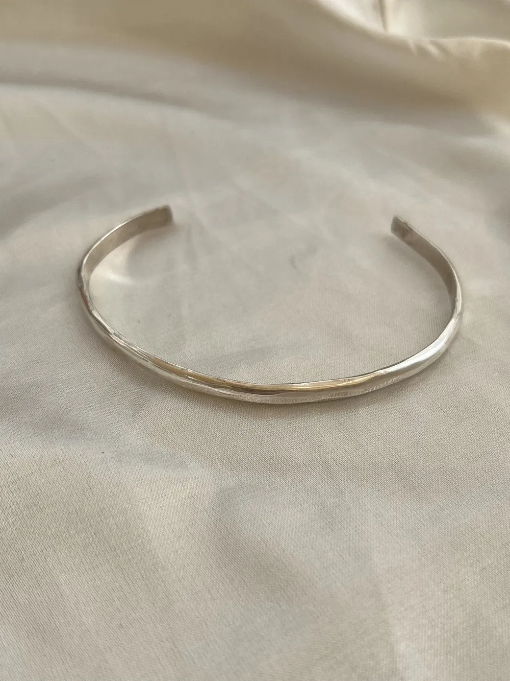Bracelet |Simple Silver Hammered Bracelet | Small | Bird of Prey
