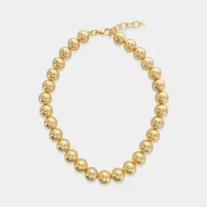 Brass YGP 18" 14mm Bead Necklace