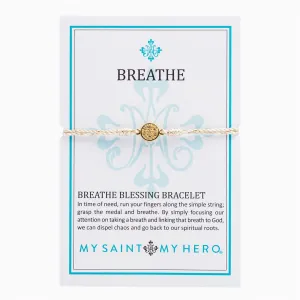 Breathe Blessing Bracelet, Metallic Gold / Gold