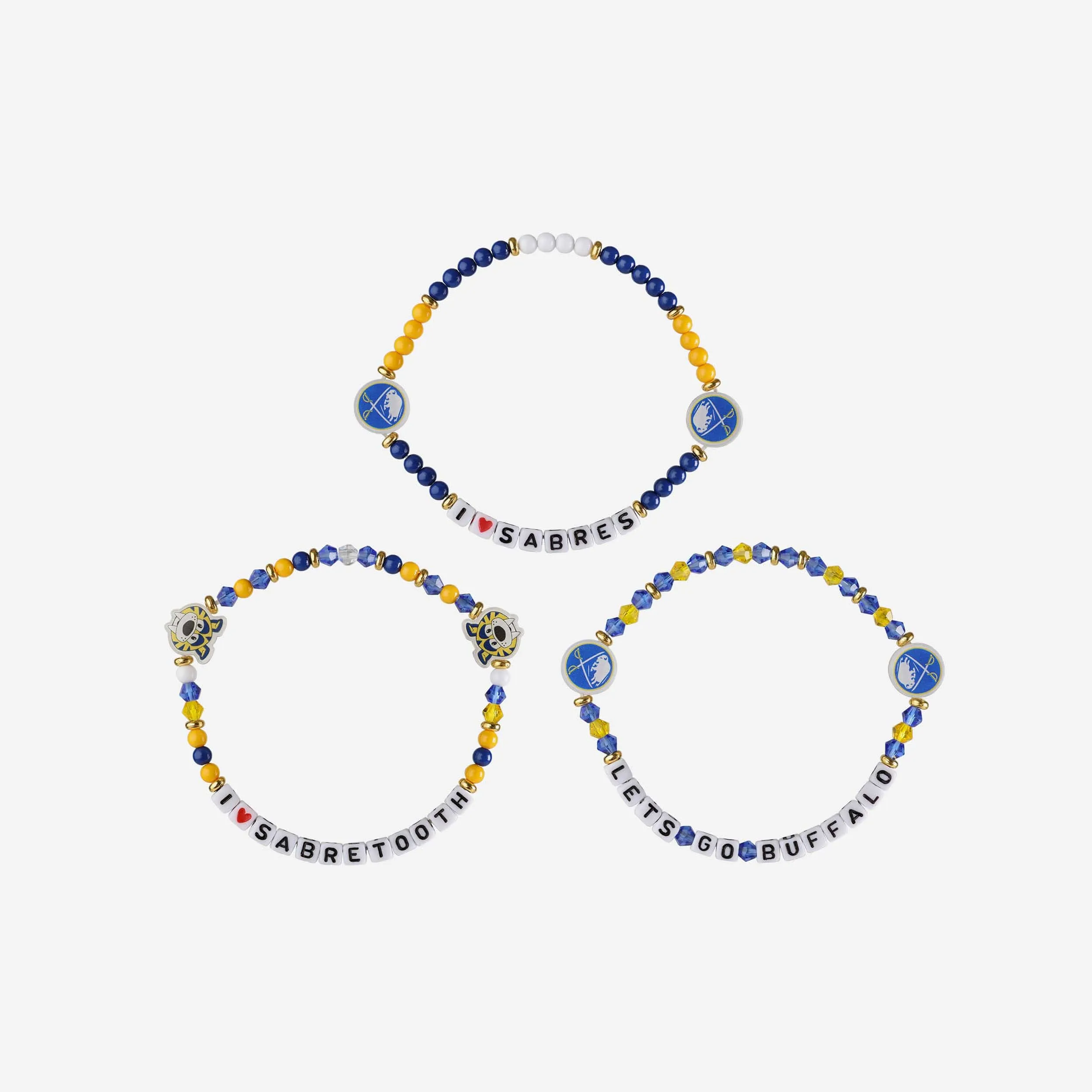 Buffalo Sabres 3 Pack Friendship Bracelet