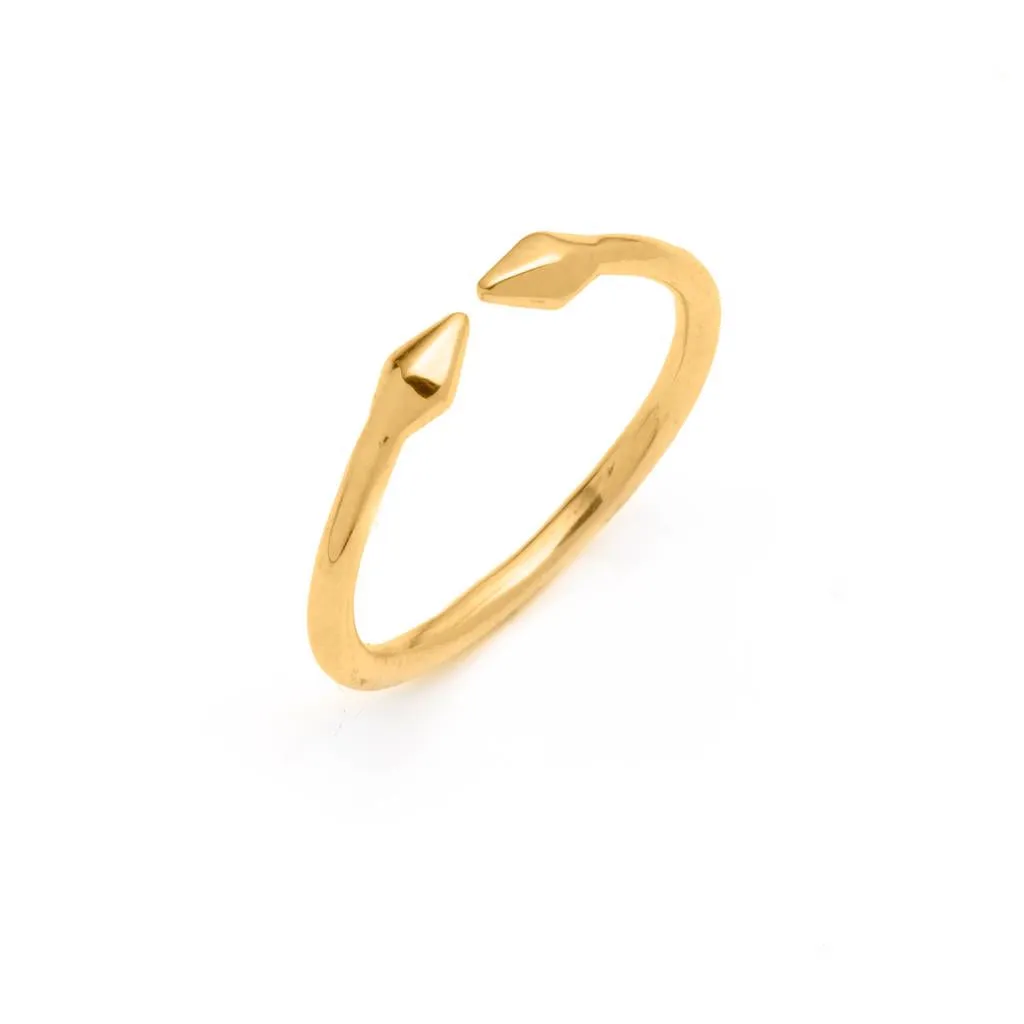 Bulawayo Gold Double Tip Spear Ring