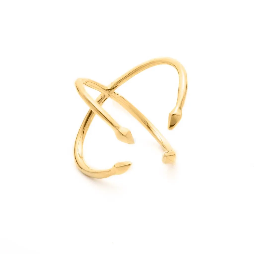Bulawayo Gold Quadruple Tip Spear Ring