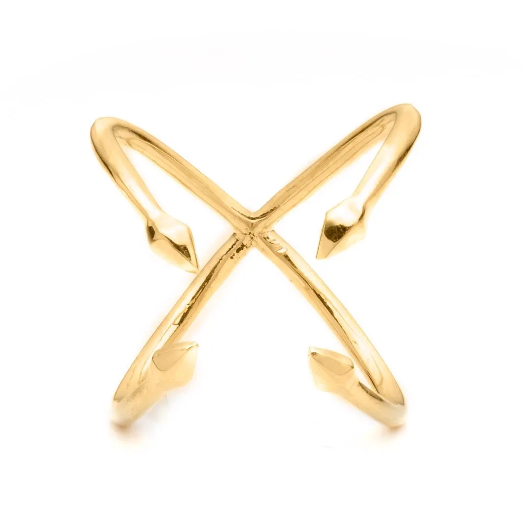 Bulawayo Gold Quadruple Tip Spear Ring