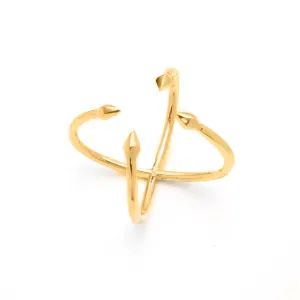 Bulawayo Gold Quadruple Tip Spear Ring