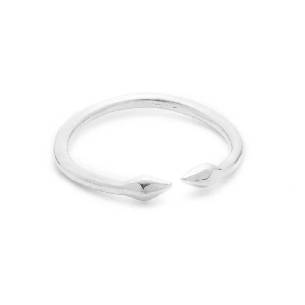 Bulawayo Sterling Silver Double Tip Spear Ring