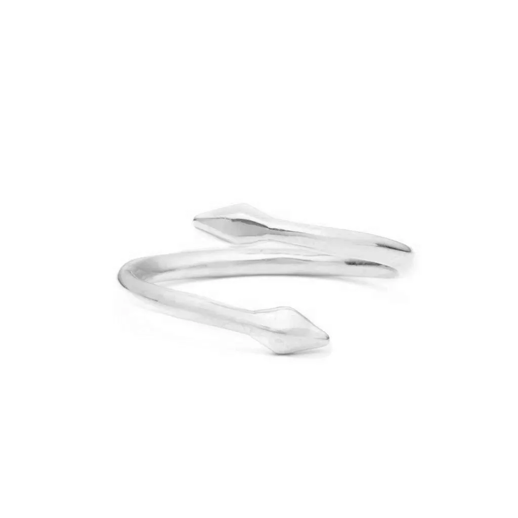 Bulawayo Sterling Silver Double Tip Wrap Spear Ring
