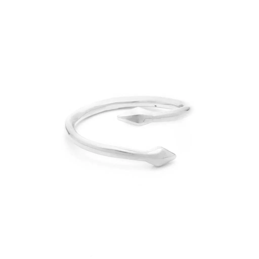 Bulawayo Sterling Silver Double Tip Wrap Spear Ring