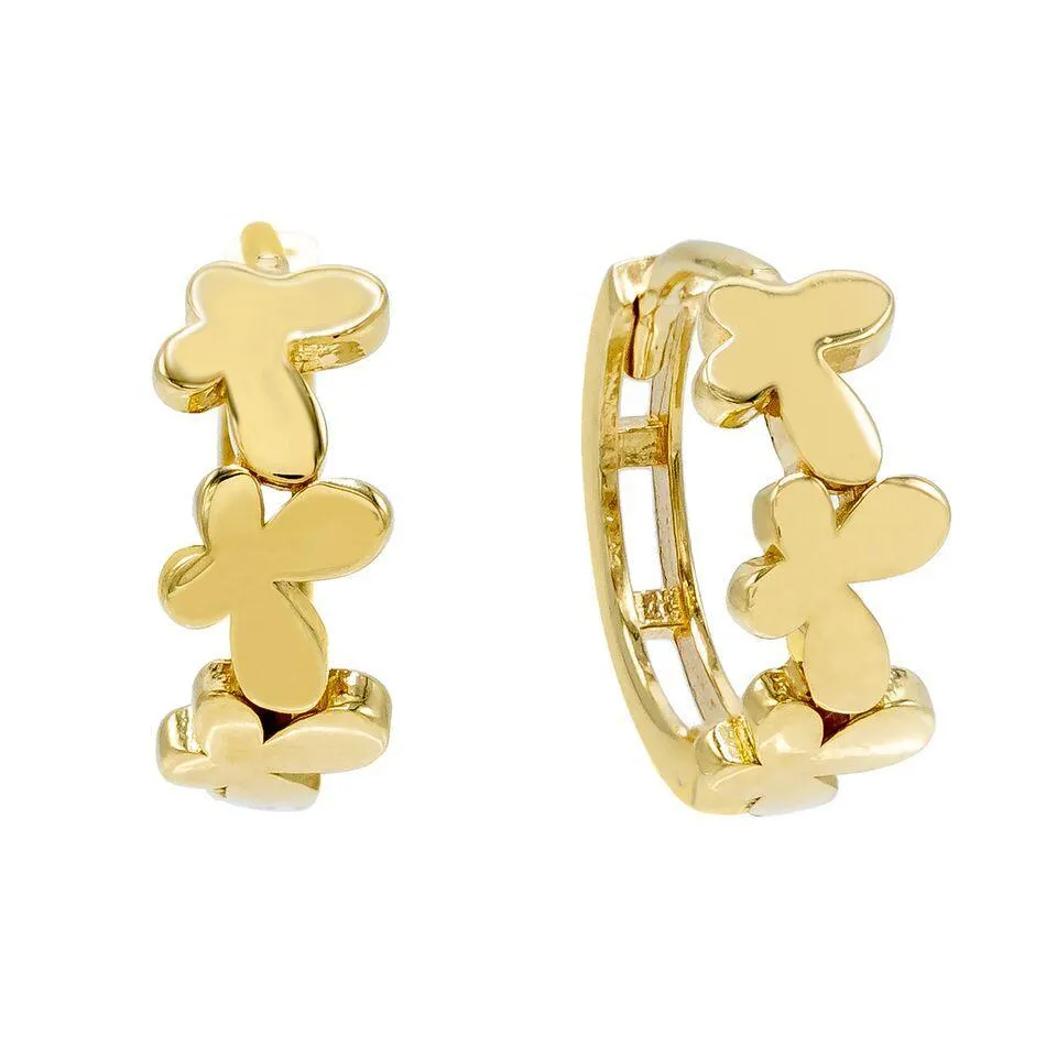 Butterfly Huggie Earring 14K