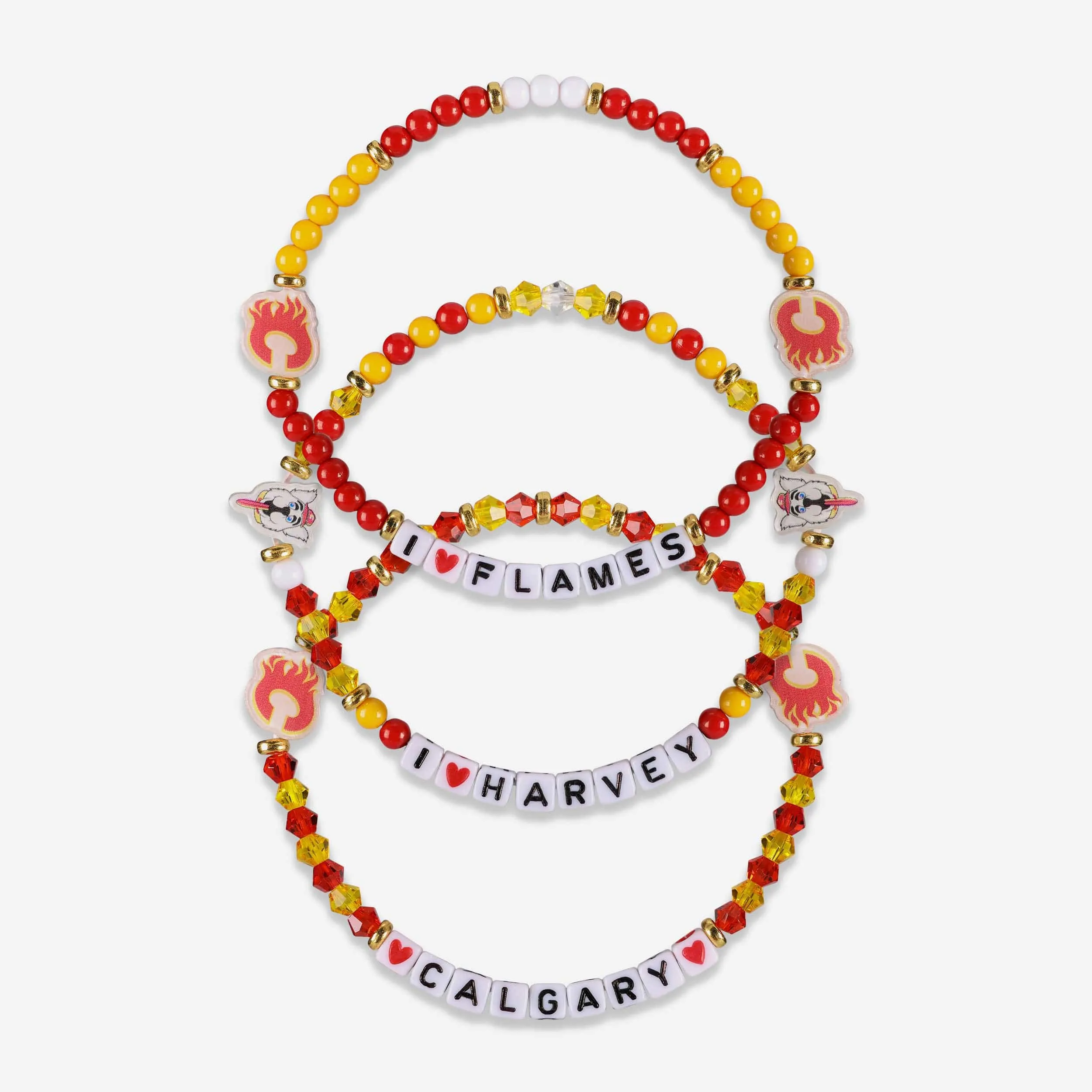 Calgary Flames 3 Pack Friendship Bracelet