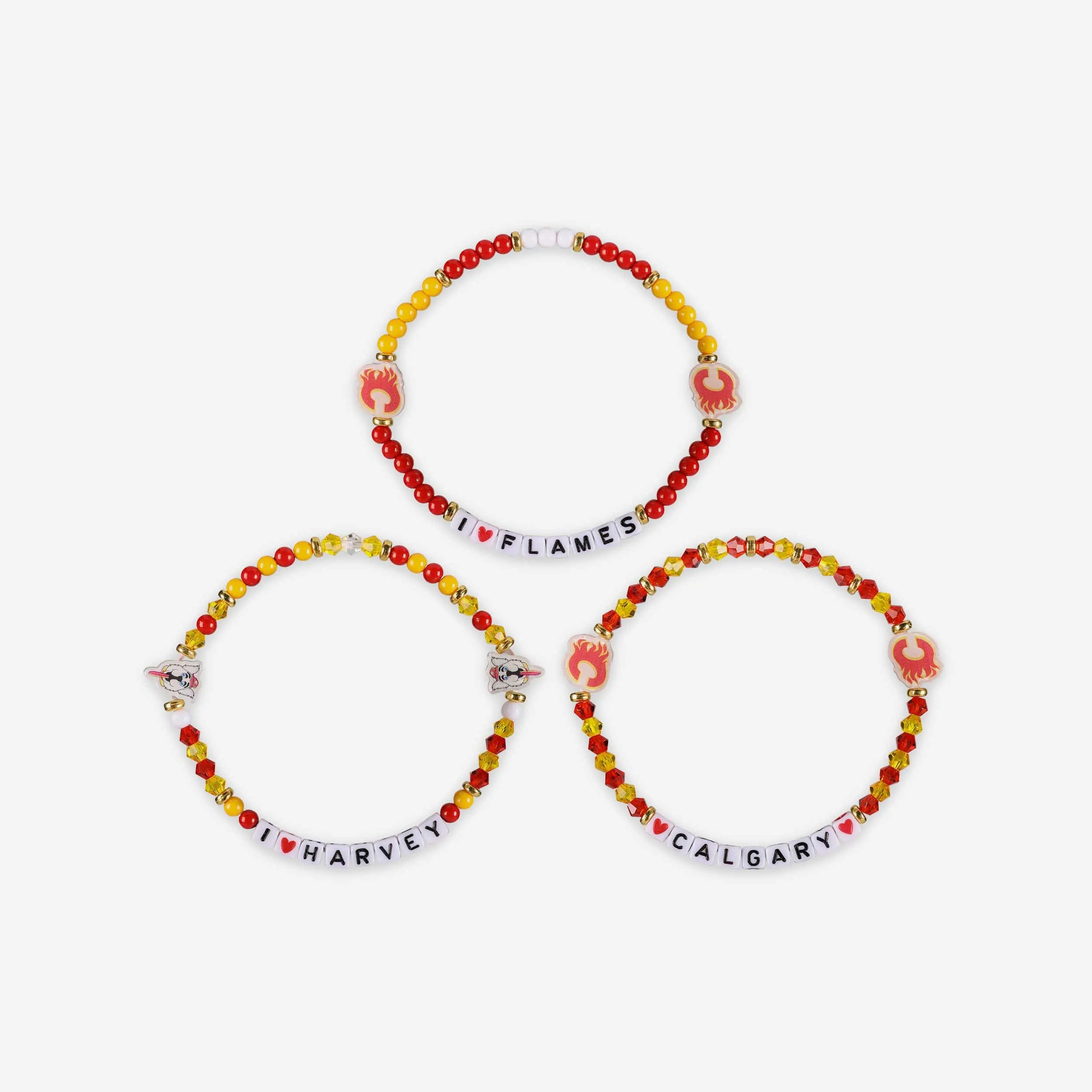 Calgary Flames 3 Pack Friendship Bracelet