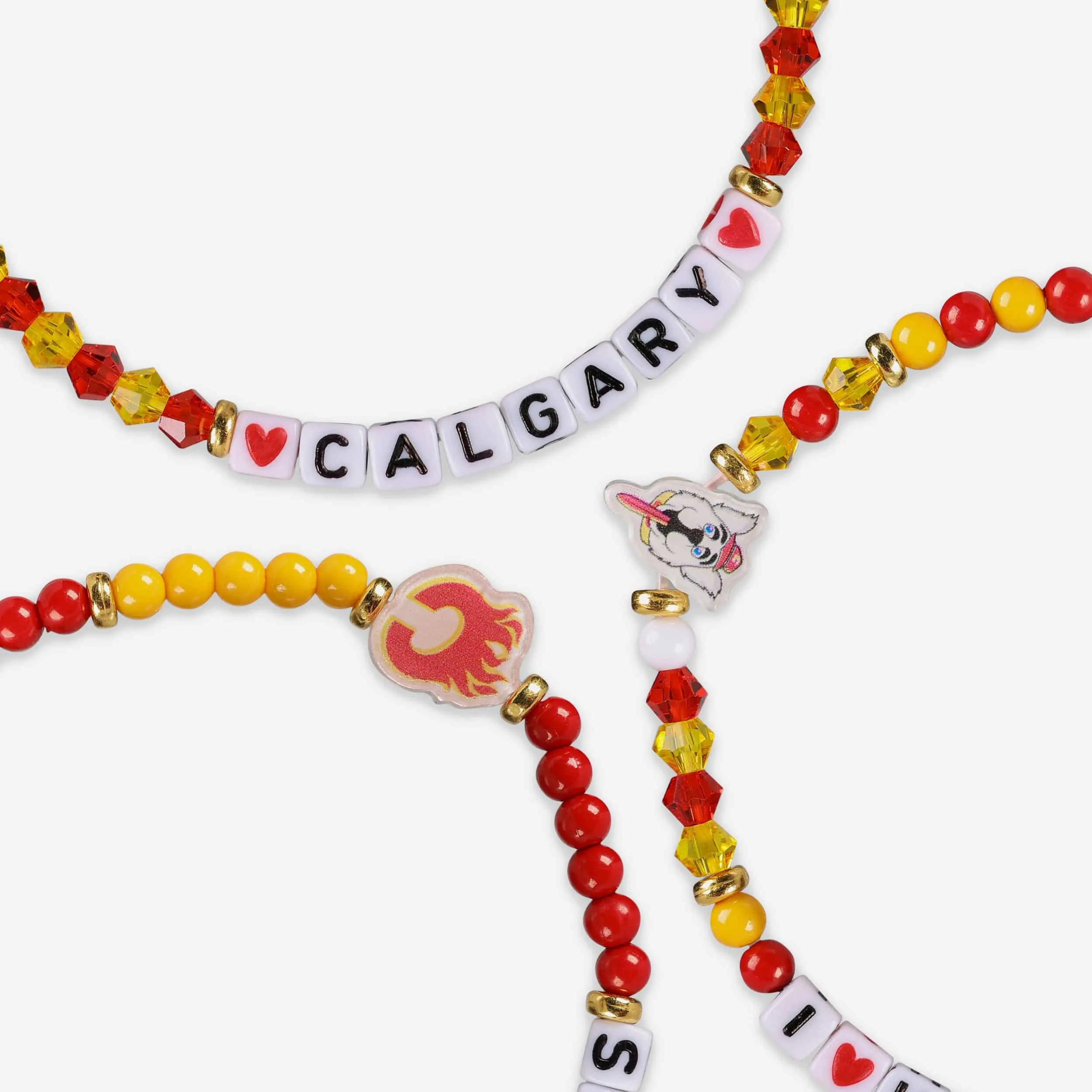 Calgary Flames 3 Pack Friendship Bracelet