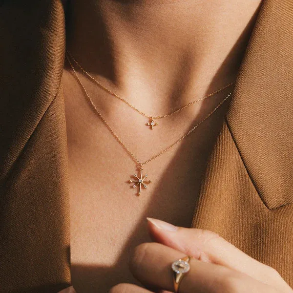 Candie | Diamond Octagram Star Necklace