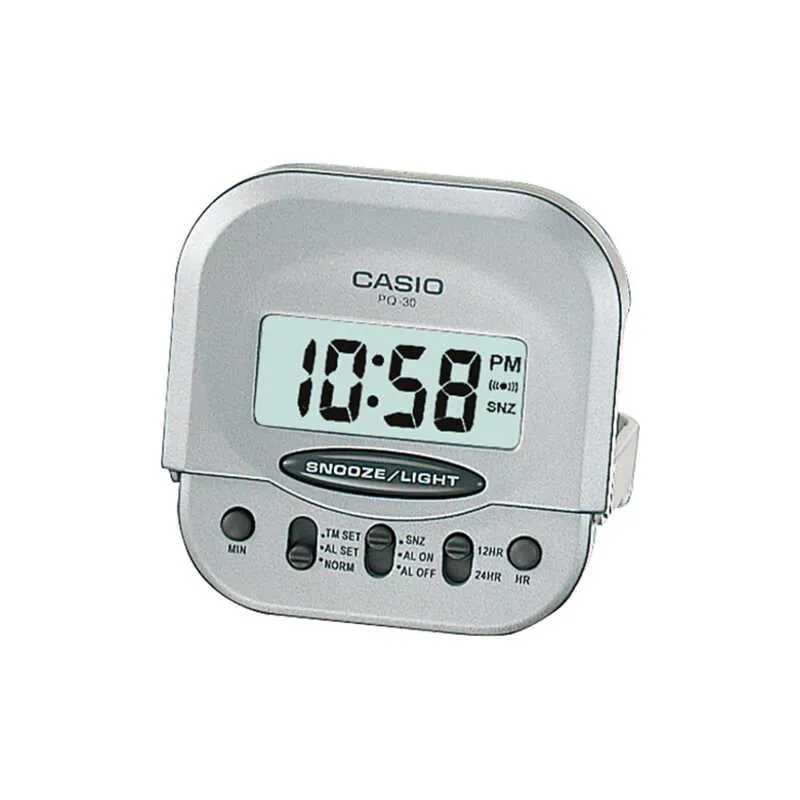 Casio Digital Alarm Clock With Light PQ-30-8 for Desk Top / Table / Bedside