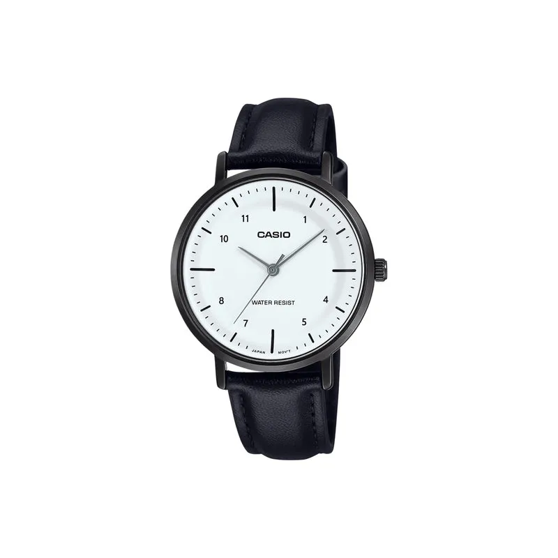 Casio LTP-VT03BL-7B Women Analog Watch Black Resin Strap