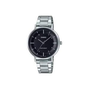 Casio LTP-VT03D-1B Women Analog Watch Silver Stainless Steel Strap