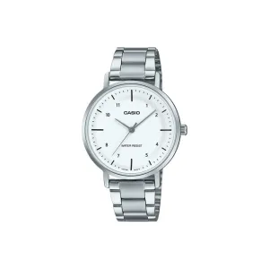 Casio LTP-VT03D-7B Women Analog Watch Silver Stainless Steel Strap