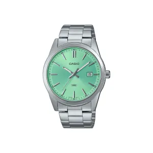 Casio Men's Analog Watch MTP-VD03D-3A2UDF Silver Stainless Steel Strap