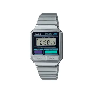 Casio Vintage A120WE-1A Unisex Silver Stainless Steel Band Digital Watch