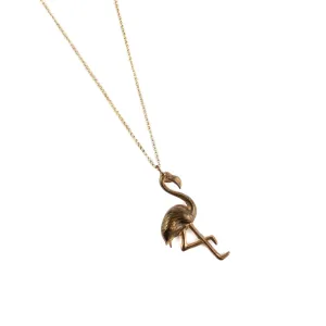 Catharine Luckett Bronze Flamingo Pendant Necklace