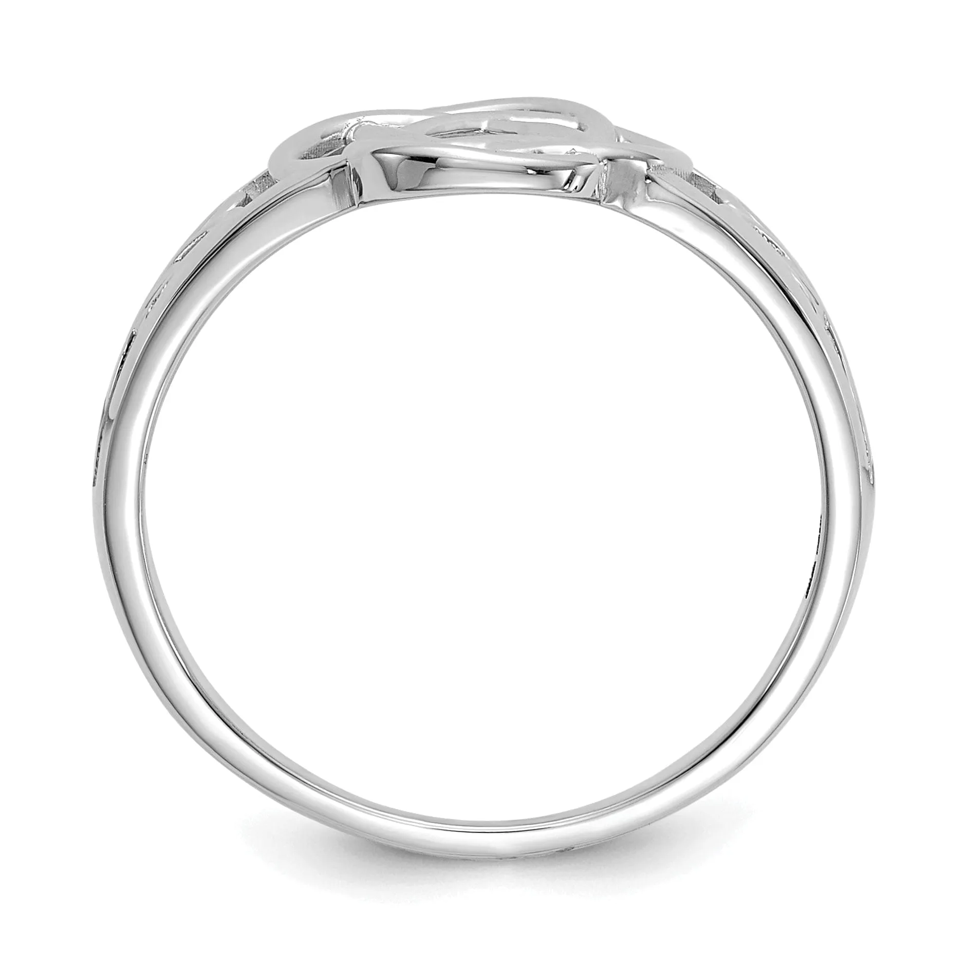 Celtic knot ladies 14kt white gold ring