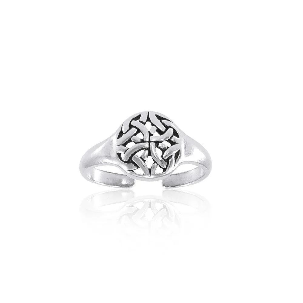 Celtic Knotwork Silver Toe Ring TR1466