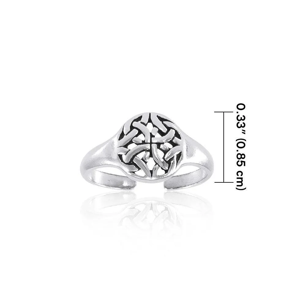 Celtic Knotwork Silver Toe Ring TR1466