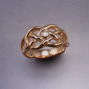 Celtic Lover's Knot Ring with Diamond