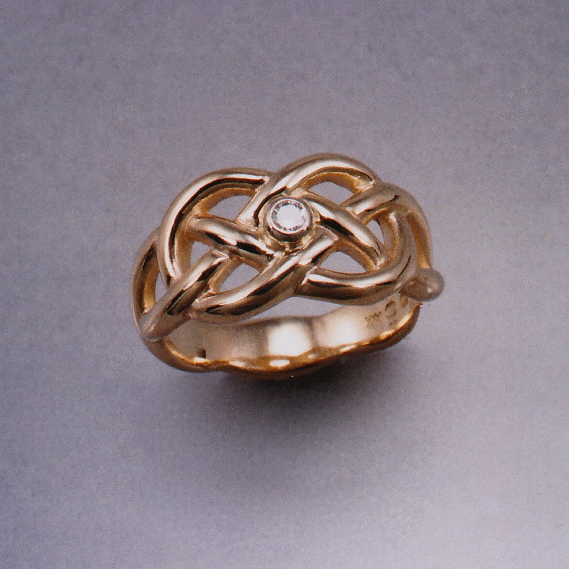 Celtic Lover's Knot Ring with Diamond