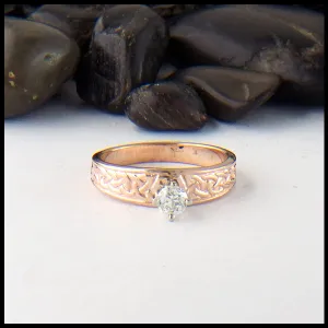Celtic Ring with Reclaimed Diamond