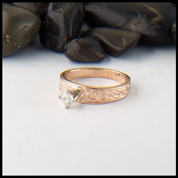 Celtic Ring with Reclaimed Diamond