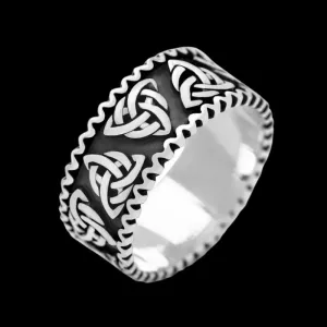 Celtic Triquetra Knot Band Ring 925 Sterling Silver