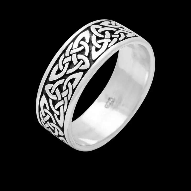 Celtic Triquetra Knot Band Ring 925 Sterling Silver