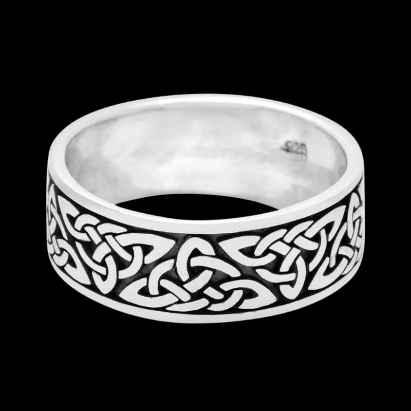 Celtic Triquetra Knot Band Ring 925 Sterling Silver
