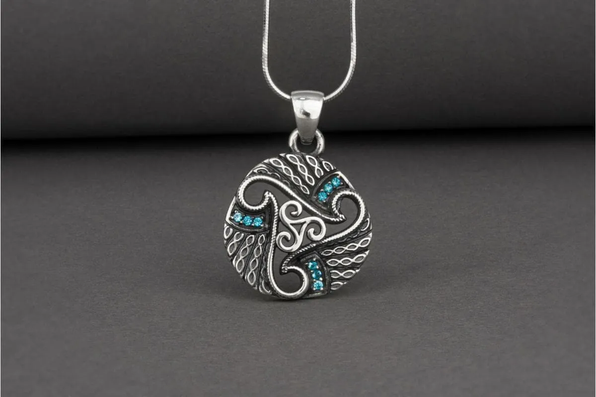 Celtic Triskelion Handmade Sterling Silver Necklace