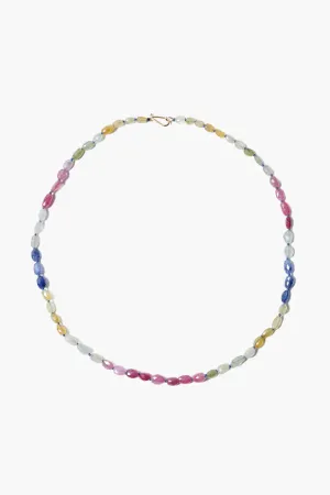 Chan Luu- 14k- Sapphire Mix Oval Beaded Necklace
