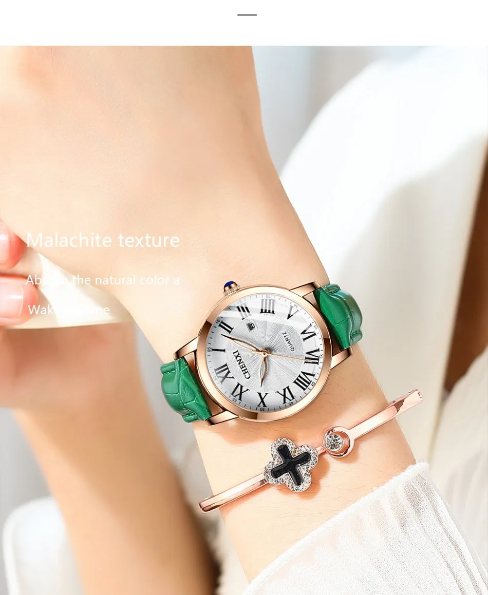 CHENXI Fashion Brand Women&#39;s Luxury Rose Gold Wrist Watches Waterproof Stainless Steel Quartz Watch For Women Relogio Feminino