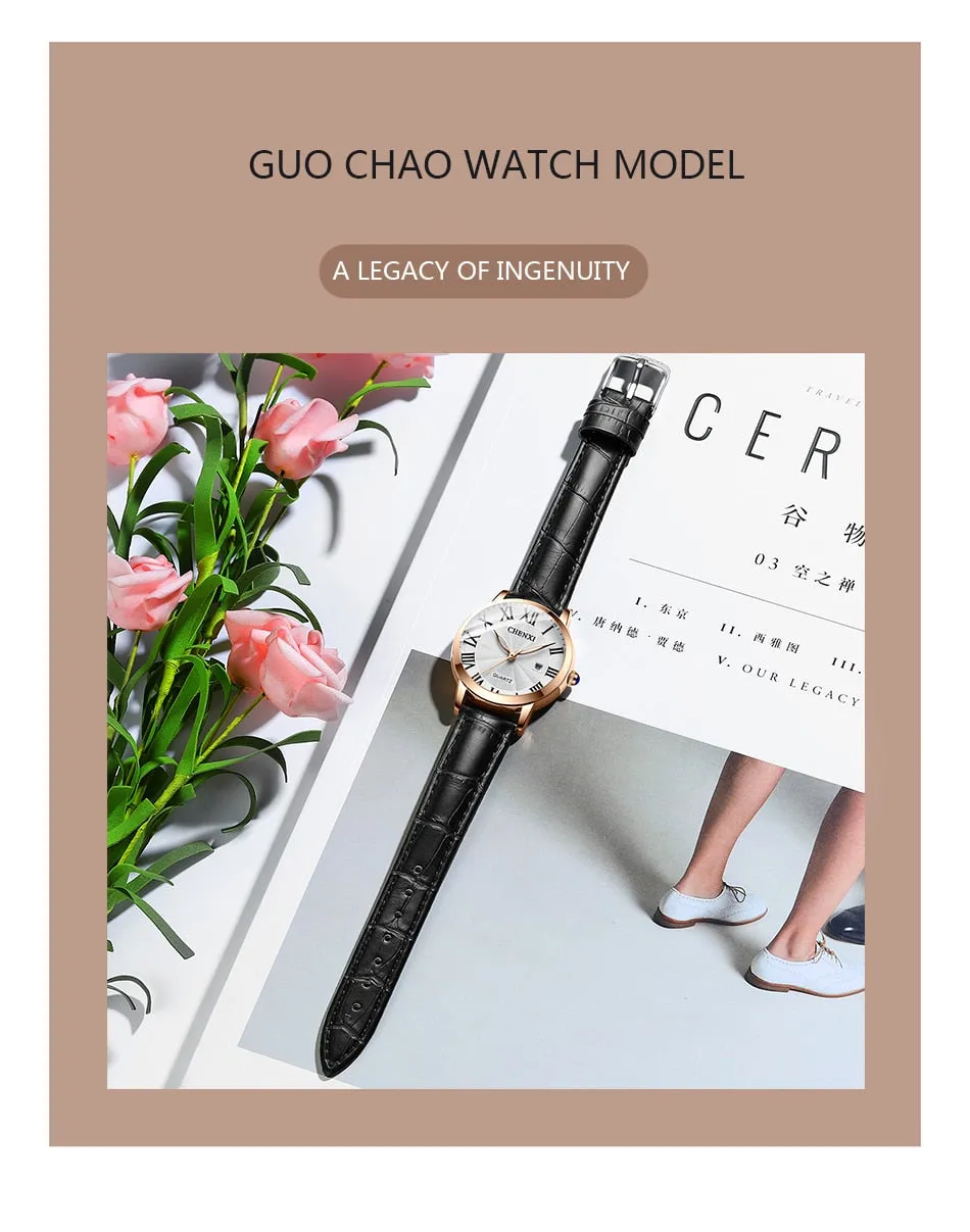 CHENXI Fashion Brand Women&#39;s Luxury Rose Gold Wrist Watches Waterproof Stainless Steel Quartz Watch For Women Relogio Feminino