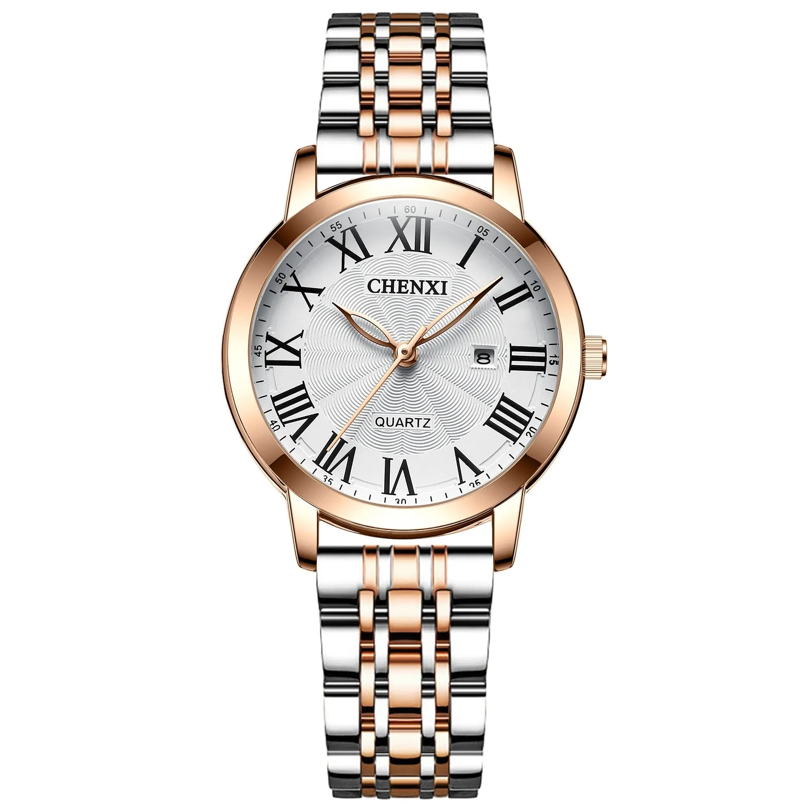 CHENXI Fashion Brand Women&#39;s Luxury Rose Gold Wrist Watches Waterproof Stainless Steel Quartz Watch For Women Relogio Feminino
